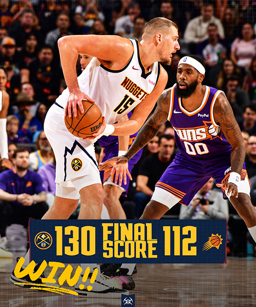 掘金130-112大胜太阳，  <a href=/qiuyuan/halkan/lanqiuzhibo/130.html target=_blank class=infotextkey>约基奇</a>26+9+10，布克24分